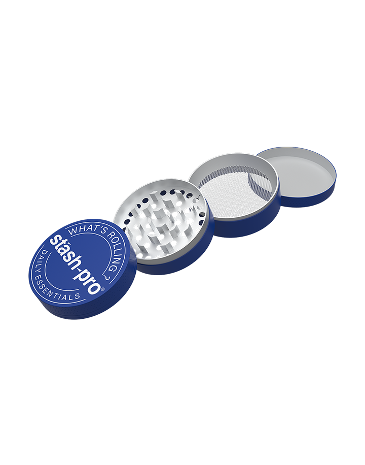 Blue Glow in the Dark Herb Grinder – Large | 4-Piece