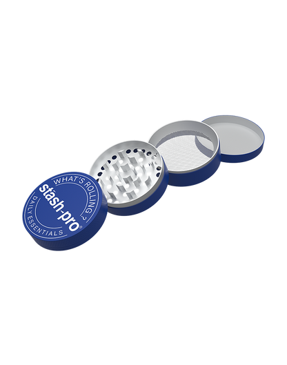 Blue Glow in the Dark Herb Grinder – Large | 4-Piece