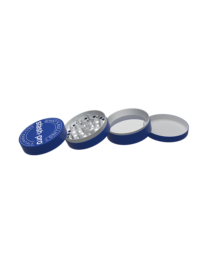 Blue Glow in the Dark Herb Grinder – Large | 4-Piece