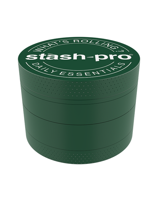 Dark Green Glow in the Dark Herb Grinder – Large | 4-Piece
