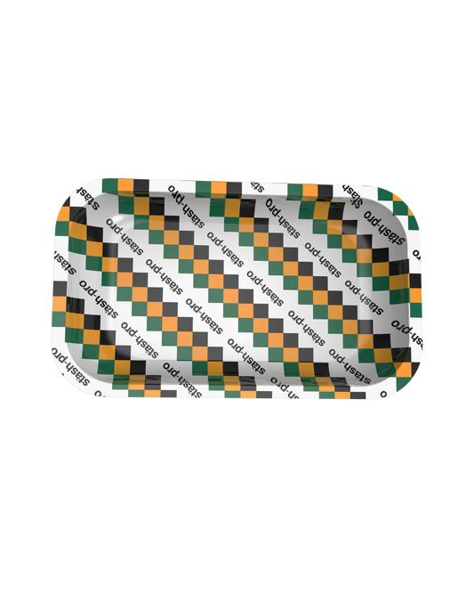 Stash Pro Medium Rolling Tray - Green & White
