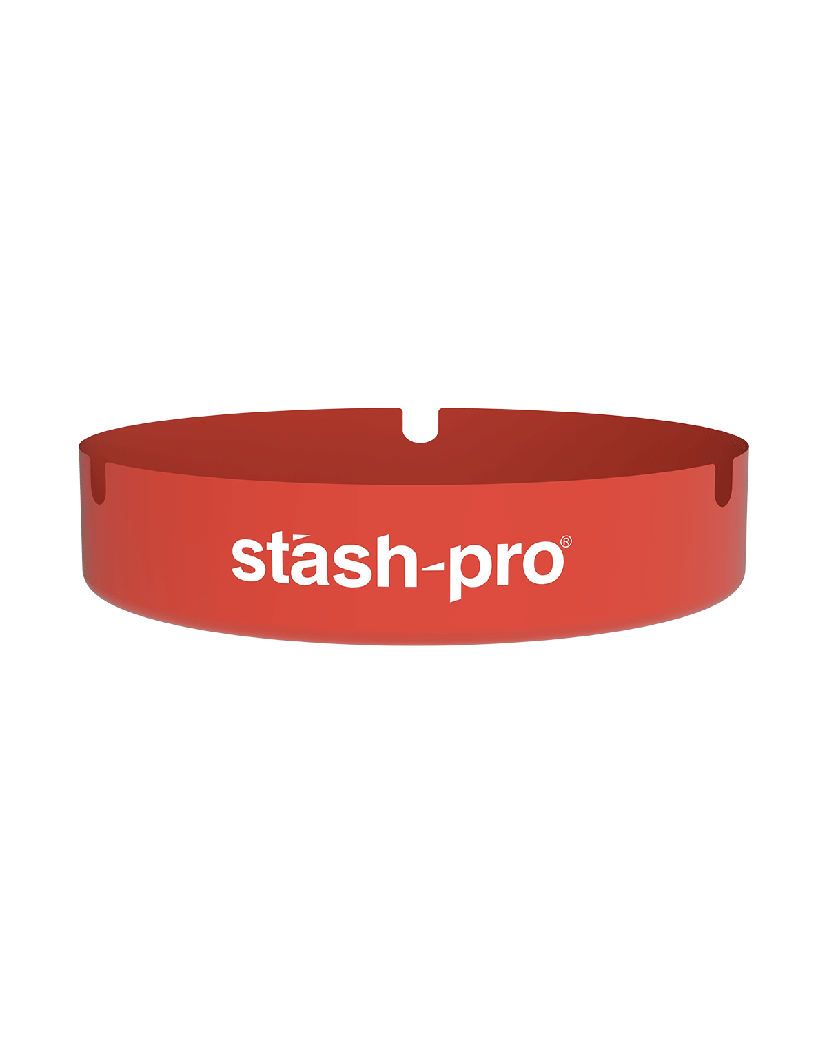 stash-pro metal ashtray Orange color angled view