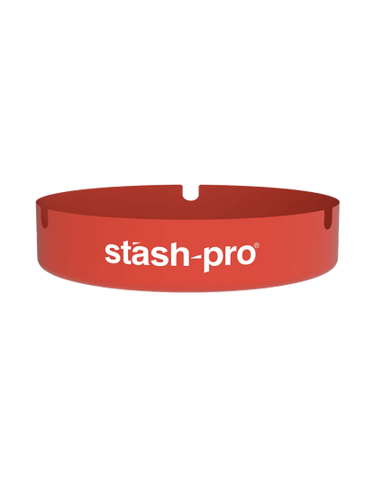 stash-pro metal ashtray Orange color angled view