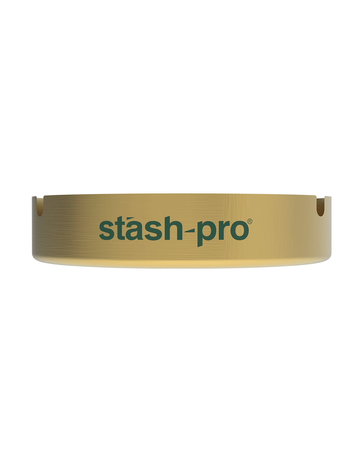 stash-pro metal ashtray Gold color side view