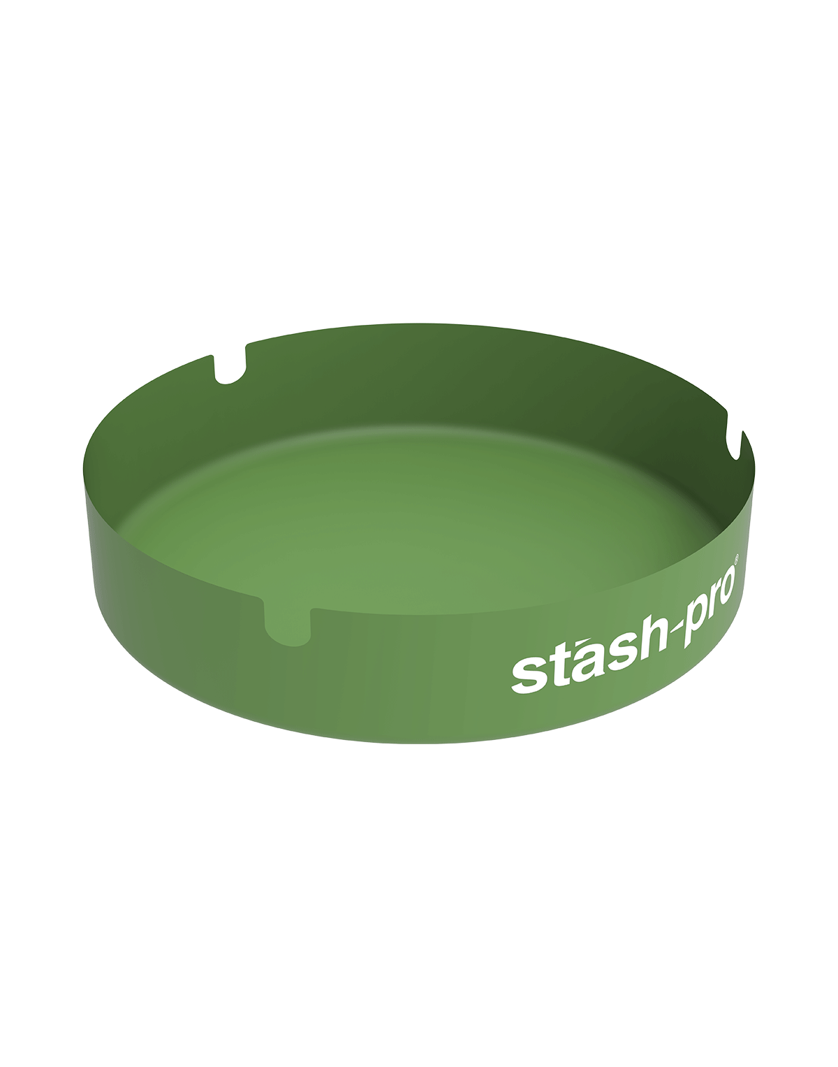 stash-pro metal ashtray Green color top view