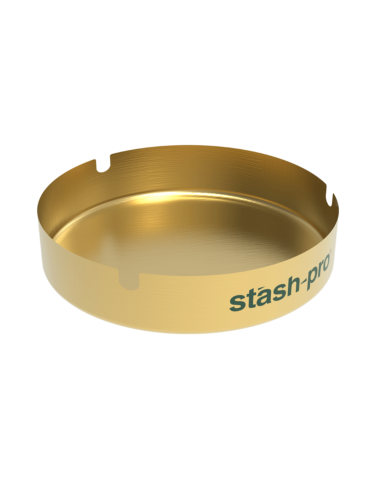 stash-pro metal ashtray Gold color top view