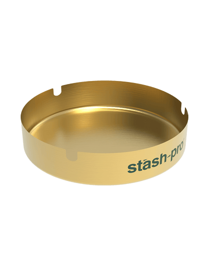 stash-pro metal ashtray Gold color top view