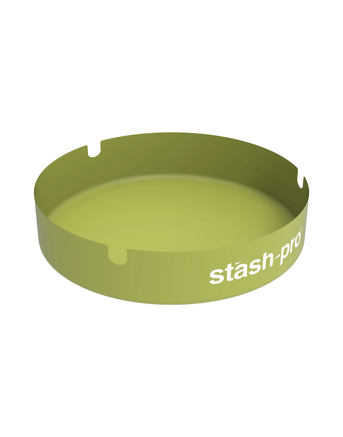 stash-pro metal ashtray Olivine color top view