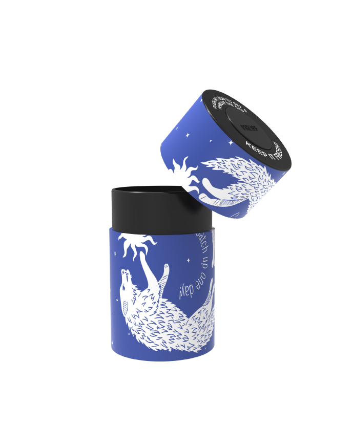 stash-pro Airtight Smell-Proof Storage Jar Blue Wolf
