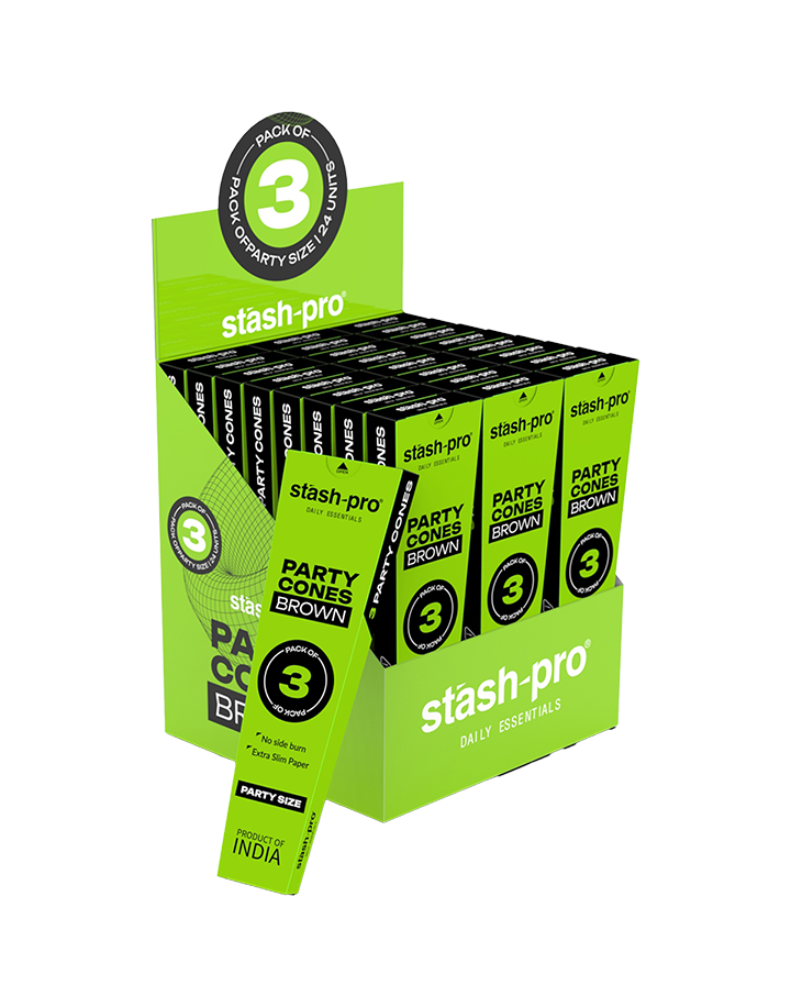 stash-pro Party Brown Pre-Rolled Cones | Stash Pro – House Party Edition