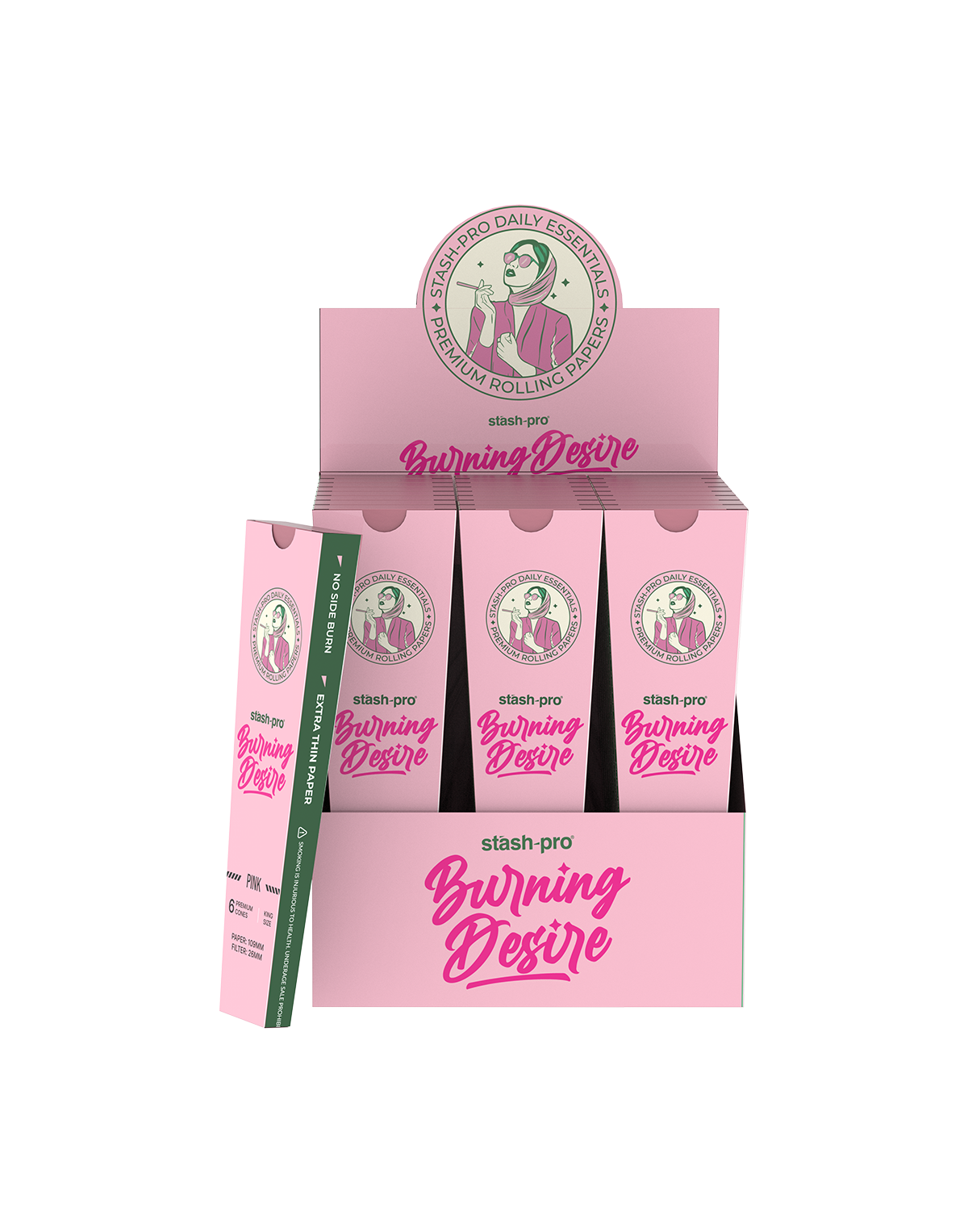 stash-pro Pre-Rolled Cones – Pink | Burning Desire Series | Stash Pro