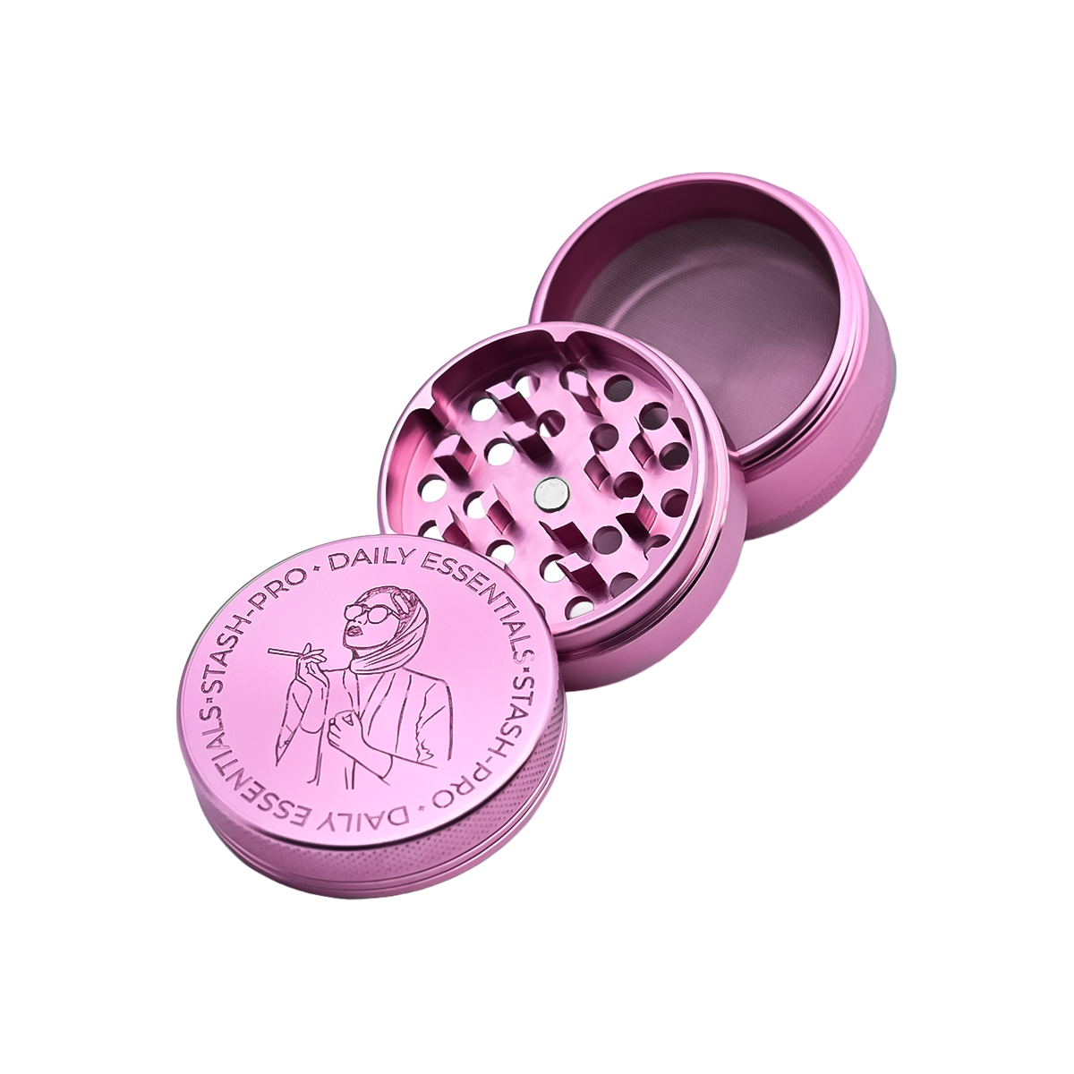 stash-pro Pink Grinder – Large