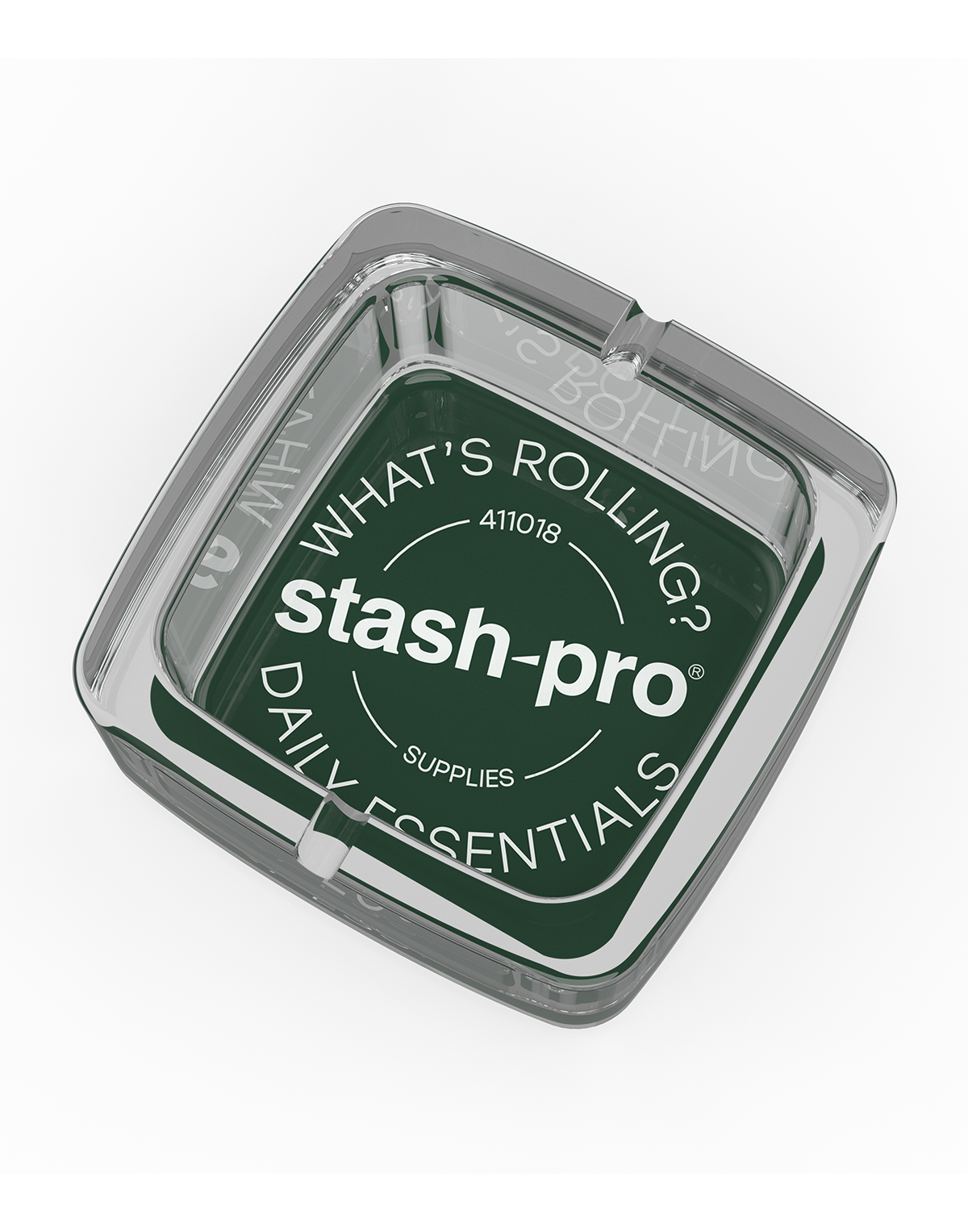 stash-pro Square Glass Ashtray - Seal