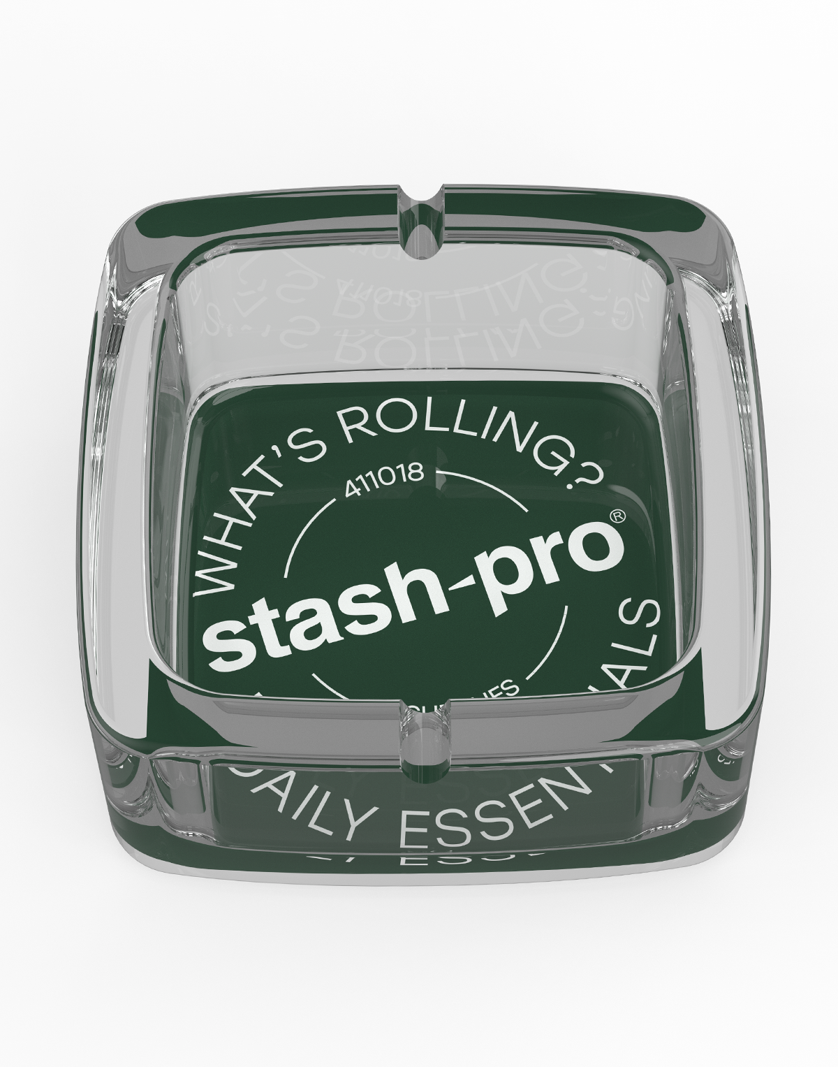stash-pro Square Glass Ashtray - Seal