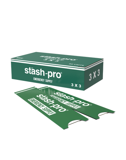 stash-pro Emergency Supply - White 3x3 (Full Box)